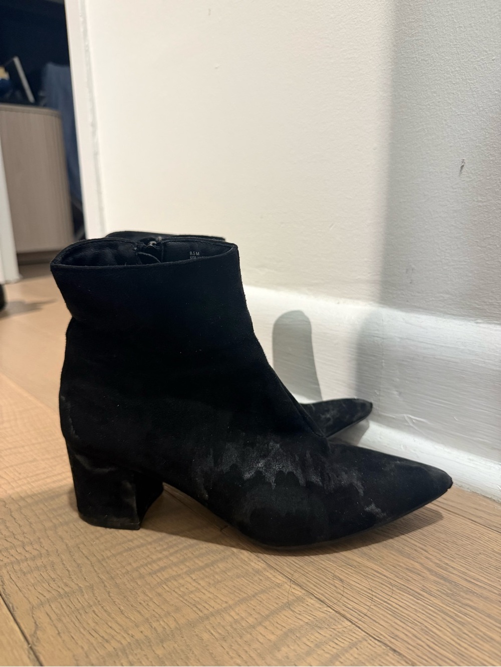 Women's Black Suede Ankle Boots